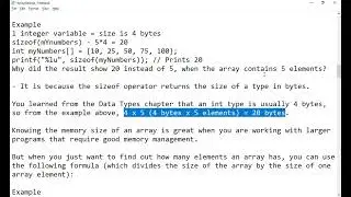 Chapter 8- Arrays in C