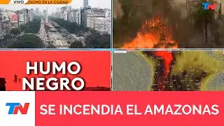 Un incendio en el Amazonas genera grandes cantidades de humo negro que ya llegó a la Argentina