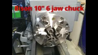 Bison 10'' 6 jaw chuck set up.