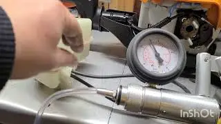 проверка топливного бака и вентиляции бака Stihl на герметичность и исправность