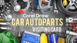 Auto Parts Shop Visiting Card Design in Corel Draw (Kesy banaye)