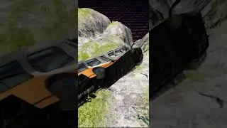 Highway Bus vs Giant Red Water Pit - BeamNG.drive #beamng #beamngdrive #beamngcarcrash