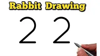 How to Draw Amazing Rabbit Art from Number 2 | Easy & Unique Number Drawing