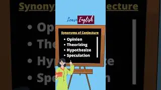 Synonyms of Conjecture? | Conjecture का Synonyms? #shorts #learnenglishmeaning #synonyms