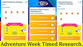 Adventure Week Premium Timed Research & All Collection Challenge Rewards Pokemon Go | Shiny Amaura