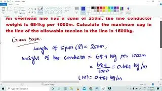 Sag calculation based problem#1