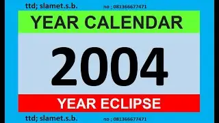 calendar year 2004 +eclipse #calendar #blog #eclipse #education #music #entertainment #america