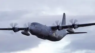 Norwegian C-130J Hercules | Low Pass over Stord airport, december 2025