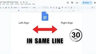 Как выровнять текст по левому и правому краю на одной строке в Google Docs 2026