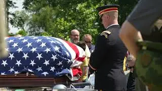 Private Rodger Dean Andrews was laid to rest after more than 80 years