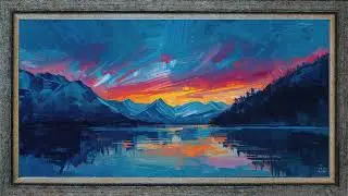 Tv Art Frame, The twilight sky of Zurich | Screensaver | Wallpaper | No Music | 4K