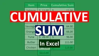 How to Calculate Cumulative Sum (Running Total) in Excel