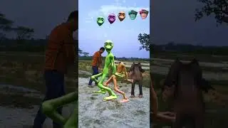 2 Alien vs manki haed mattchnig gems VFX Magic viral video #vfx #youtubeshorts #vfxshorts #magic