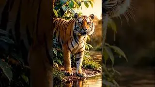 Majestic Tiger in the Wild | Powerful Jungle Predator Tiger #asmr #nature #wildlifeentertainment