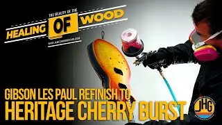 Heritage Cherry Burst Refinish HEALING OF WOOD