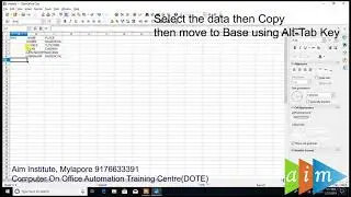 Import the data from Calc in OpenOffice Base - Computer on Office Automation (DOTE)