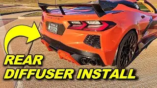 Full Guide, Installing Carbon Fiber Rear Diffuser C8 Corvette!