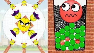 Satisfying mobile games play - 10001 Draw To Smash VS Hide ball