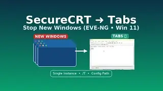 Исправление проблемы с открытием новых окон SecureCRT (EVE-NG) — Открыть во вкладках в Windows 11...