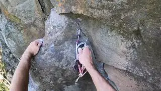 Electric Everything, 5.8 trad climb at Madrone Wall in Portland, Oregon