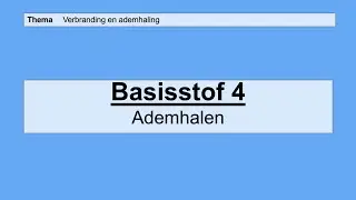 VMBO HAVO 2 | Verbranding en ademhaling | 4. Ademhalen | MAX