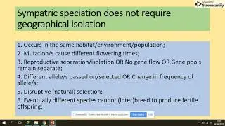 3.7.3.3 Isolation and speciation. AQA A level Biology