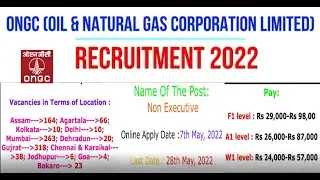 ongc recruitment 2022||non executive||junior engineers