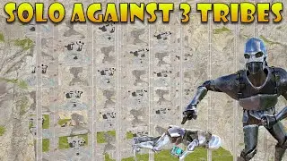 Defending Highlands Cave SOLO Against 3 Tribes | Ark pvp