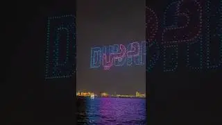 JBR Beach Drone Show LIVE Tonight 🔥🇦🇪✨#dubai #jbrbeach #beach #marina #uae #drone #sky #shorts
