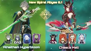 C0 Alhaitham Hyperbloom & C1 Chasca Melt | NEW Spiral Abyss 6.1 | Genshin Impact