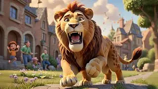 Three Laughing Lions Roar with Joy | Lion Song for Kids | Preschool Counting & Animal Sounds Rhyme