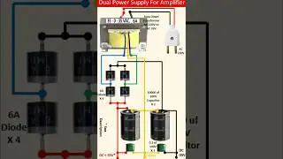 Dual Power Supply For Amplifier 6A 35V || 35Volt 6A Dual Power Supply Circuit Diagram For Amplifiers