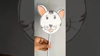 cat paper puppet making at home / diy puppet for primary school / puppet project #handmadepuppets