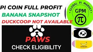 Paws token allocation ll  Banana snapshot over ll Duckcoop in solana ll