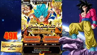 ALL 49 TICKETS WORTH IT?! NEW Ticket Summon: Fighting Legend: Goku (GT Edition) (DOKKAN BATTLE)