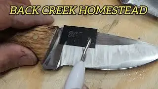 How to etch onto high carbon steel. Putting our logo on handmade knives 