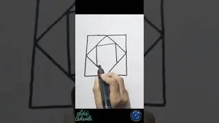 Draw Square with design  #shorts