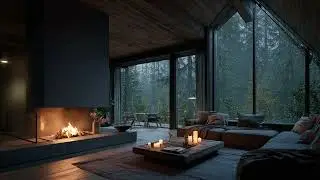 Soothing Rainfall and Crackling Fireplace Sounds for Stress Relief and Deep Sleep