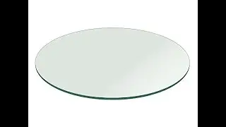 glass table top 36 inch round 1 2 inch thick flat polish tempered