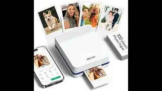 Nelko Portable Photo Printer, PP03 Color Mini Photo Printer for iPhone & Android, with 100 Sheets