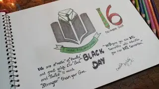 16 December 2014|Saniha-e-Peshawar APS||BLACK DAY||Colour pencil drawing-Step by Step Easy Tutorial