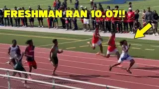 A FRESHMAN RAN 10.07 Dillon Mitchell C.E. King HS (TX)