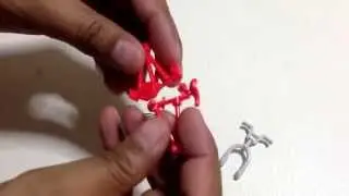 Assembling a mini toy bicycle for kids