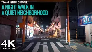 Tokyo walk - A walk at night in a typical quiet neighborhood - 4K - 3D audio