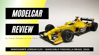 ОБЗОР Minichamps 1:18 Литая под давлением модель автомобиля Jordan EJ13 F1, Джанкарло Физикелла, победитель Гран-при Бразилии 2003 года