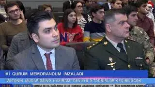 SHX&Ccedil;DX ilə AzGF arasında Anlaşma Memorandumunun imzalanması mərasimindən ATV-nin reportajı