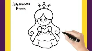 how to draw a princess || How To Draw A Princess Step By Step || Princess Drawing Easy