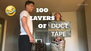 100 LAYERS OF DUCT TAPE CHALLENGE!