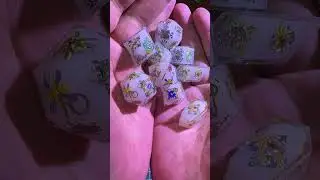 9 Polyhedral Resin Dice Set DD Flower Sigil Oracle #dice #ttrpg #dnd #diceset #dnddice