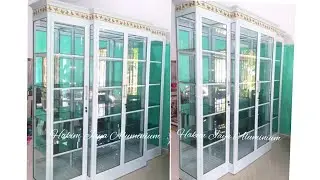 LEMARI PECAH BELAH KOMBINASI KACA CERMIN MODEL TERBARU